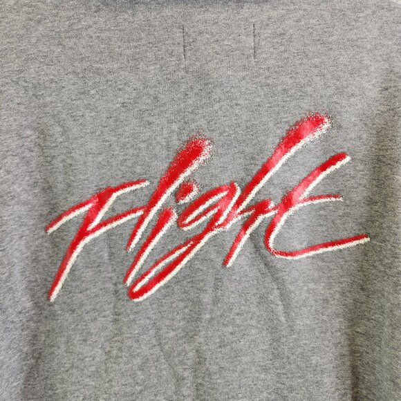 Jordan Hoodie Mens M Gray Flight Air Essentials Fleece Pullover Jumpman - Picture 5 of 14